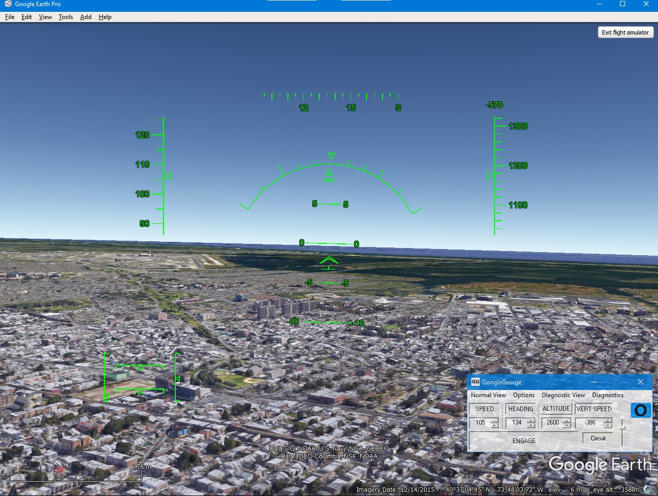 Google Earth Secret: Flight Simulator Mode